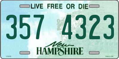 NH license plate 3574323