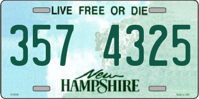 NH license plate 3574325