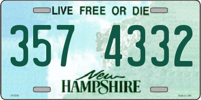 NH license plate 3574332