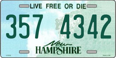 NH license plate 3574342