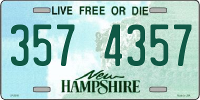 NH license plate 3574357