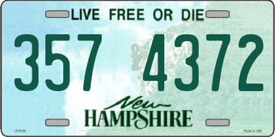 NH license plate 3574372