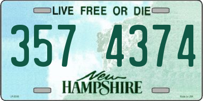 NH license plate 3574374