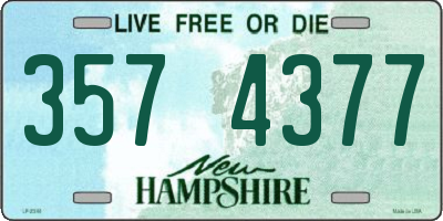 NH license plate 3574377