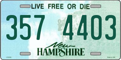 NH license plate 3574403