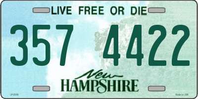 NH license plate 3574422