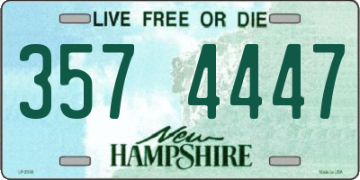 NH license plate 3574447