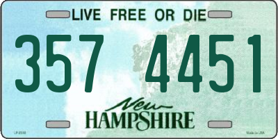 NH license plate 3574451