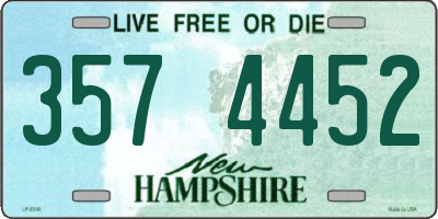 NH license plate 3574452