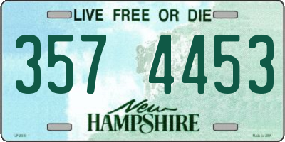 NH license plate 3574453