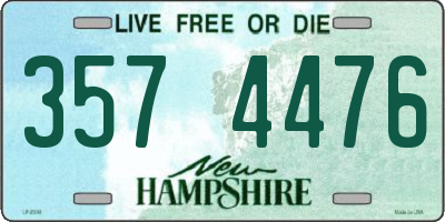NH license plate 3574476
