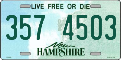 NH license plate 3574503