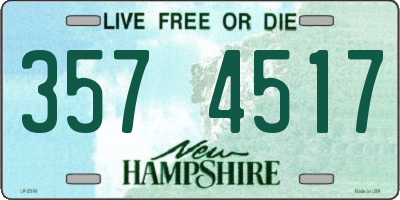NH license plate 3574517