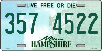 NH license plate 3574522