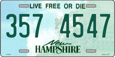 NH license plate 3574547