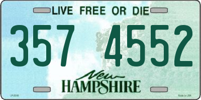 NH license plate 3574552