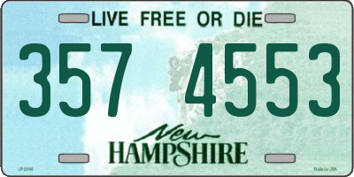 NH license plate 3574553