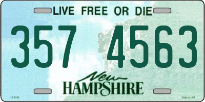 NH license plate 3574563