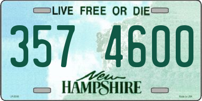 NH license plate 3574600