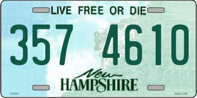 NH license plate 3574610