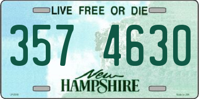 NH license plate 3574630
