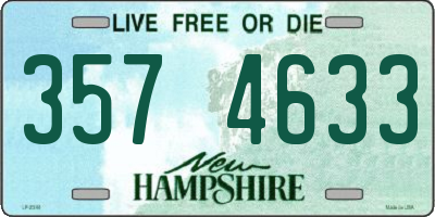 NH license plate 3574633