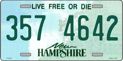 NH license plate 3574642