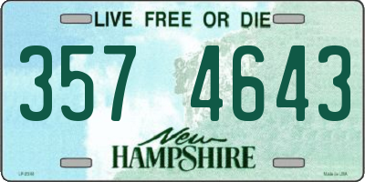 NH license plate 3574643