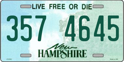 NH license plate 3574645