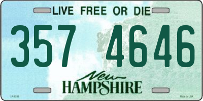 NH license plate 3574646