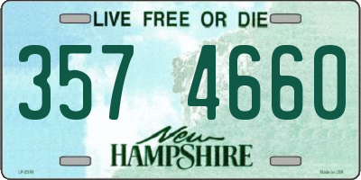 NH license plate 3574660