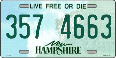 NH license plate 3574663