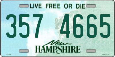 NH license plate 3574665