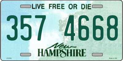 NH license plate 3574668