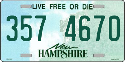 NH license plate 3574670