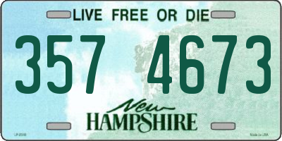 NH license plate 3574673