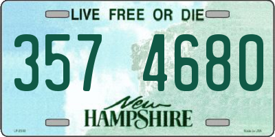 NH license plate 3574680