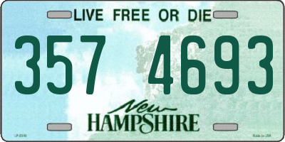 NH license plate 3574693