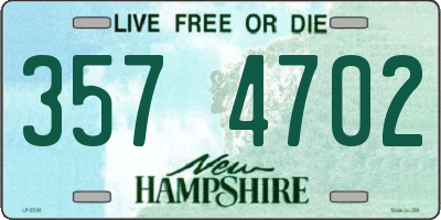 NH license plate 3574702