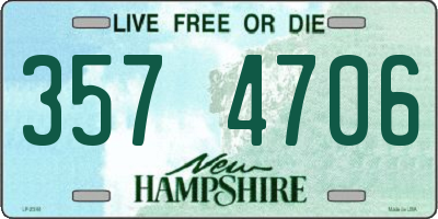 NH license plate 3574706