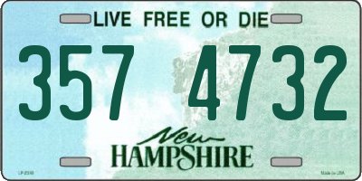 NH license plate 3574732