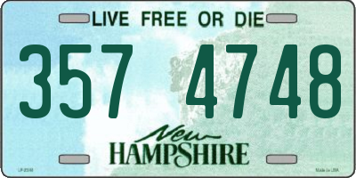 NH license plate 3574748