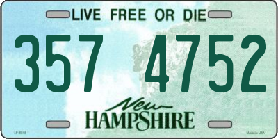 NH license plate 3574752