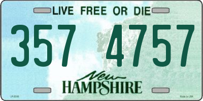NH license plate 3574757