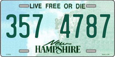 NH license plate 3574787