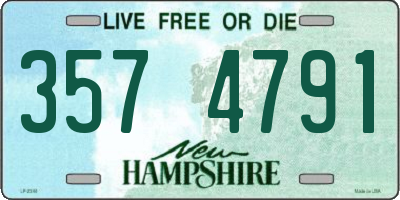 NH license plate 3574791