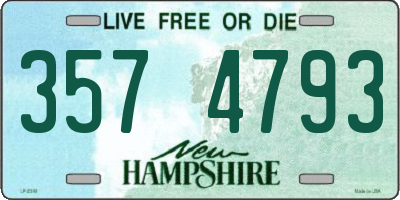NH license plate 3574793