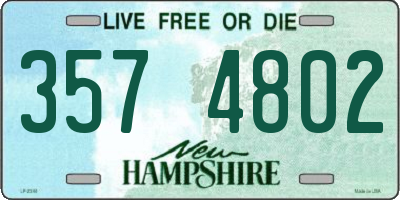 NH license plate 3574802