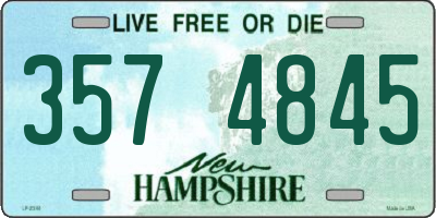 NH license plate 3574845