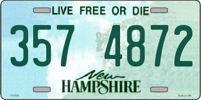 NH license plate 3574872